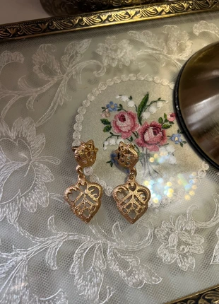 gold vintage ornate earrings, brand: NO LABEL, condition: Very good, £2.50, £3.33 includes Buyer Protection