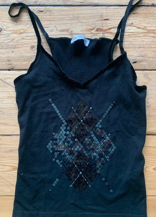 zucchero sequin plaid knit tank top, brand: Zucchero, condition: Very good, size: M / 10, £6.00, £7.00 includes Buyer Protection