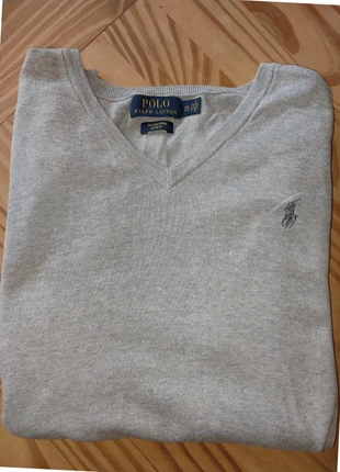 Pull col V Ralp Lauren, slim fit pima coton, logo gris brodé.  XXL., marke: Ralph Lauren, zustand: Sehr gut, größe: XXL, 29,00 €, 31,15 € inklusive Vinted-Käuferschutz