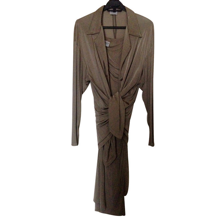 Ensemble bronze jupe & veste longue (T38/40) Antoine B_Vintage 80s 1