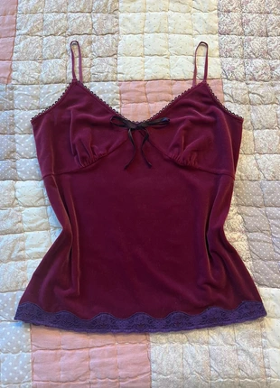 coquette fuschia lace camisole whimsical bow details vintage soft gothic, brand: COQUETTE, condition: Very good, size: L / 40 / 12, €40.00, €42.70 includes Buyer Protection Pro