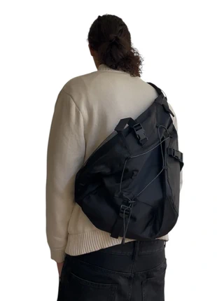 Sac à bandoulière banane noir style gorp-core, brand: Japan Style, condizioni: Nuovo senza cartellino, €35.00, €37.45 include la Protezione acquisti