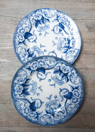 Lot 2 assiettes plates floral Creil et Montereau, merk: Creil et montereau, staat: Goed, € 20,00, € 21,70 inclusief Kopersbescherming