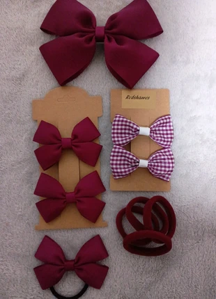 Burgundy wine school hair bow clips bobbles bundle new, brand: Clips, condition: New with tags, £2.00, £2.46 includes Buyer Protection