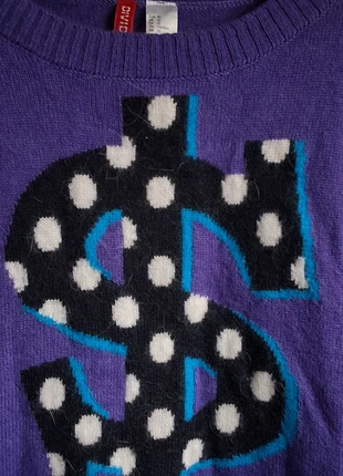 Coole warme trui met dollar teken, marque: H&M Divided, état: Très bon état, taille: XL / 42 / 14, 14,50 €, 15,93 € Protection acheteurs incluse