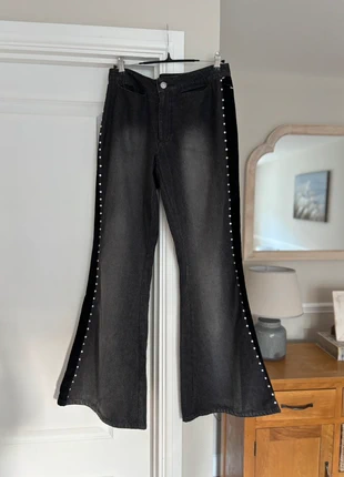 Diamanté flared jeans, brand: Today's Woman, condition: Very good, size: M / 10, £10.00, £11.20 includes Buyer Protection
