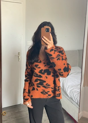 Wool alpaca vintage jumper in leopard pattern, perfect for winter itgirl Copenhagen style, marque: Vintage Dressing, état: Très bon état, taille: M / 38 / 10, 11,00 €, 12,25 € Protection acheteurs incluse