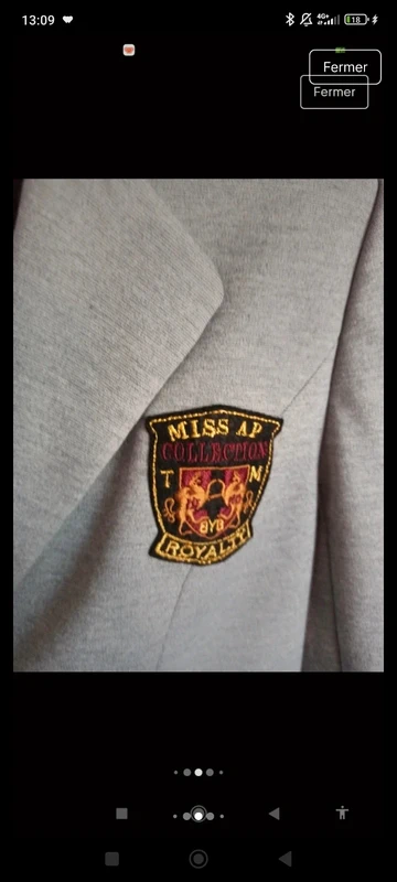 Veste grise écusson miss ça avant-première 12 ans - photo numéro 4