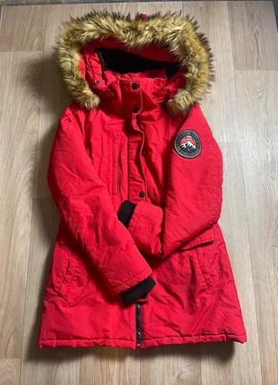 Doudoune Parka à capuche et fausse fourrure Everest Superdry Rouge - Taille S Femme, brand: Superdry, condizioni: Ottime, taglia: S / IT 40 / EU 36, €45.00, €47.95 include la Protezione acquisti