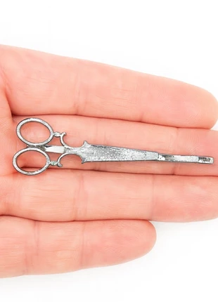 Barrette / Pince cheveux argentée en forme de ciseaux – acier inoxydable, marque: Original, état: Neuf sans étiquette, 5,00 €, 5,95 € Protection acheteurs incluse