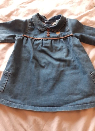 Robe manche longue en jean obaïbi 6mois fille bleu, marke: Obaïbi, zustand: Sehr gut, größe: 6-9 Monate / 68, 2,00 €, 2,80 € inklusive Vinted-Käuferschutz
