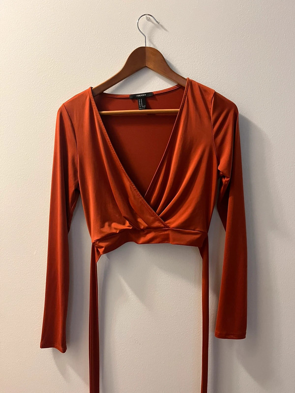 Long Sleeve Wrap Top (Size M)