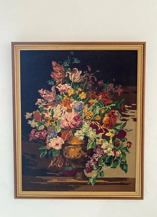 Immense cadre canevas - bouquet de fleurs, marque: Vintage Love, état: Très bon état, 37,00 €, 39,55 € Protection acheteurs incluse