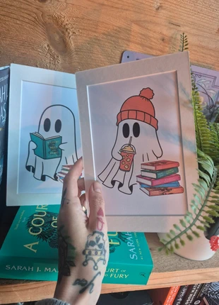 Ghost Acotar art prints, bookshelf spooky decor, brand: Ghost, condition: New without tags, £7.96, £9.06 includes Buyer Protection Pro