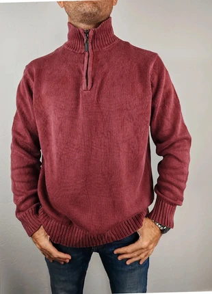 Pull L.L. Bean Homme Taille L bordeaux – col haut 1/4 zip – 100% coton – très bon état 111, merk: L.L. Bean, staat: Heel goed, maat: L, € 15,00, € 16,45 inclusief Kopersbescherming