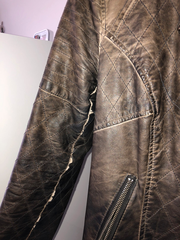 Blouson 2024 cuir vinted