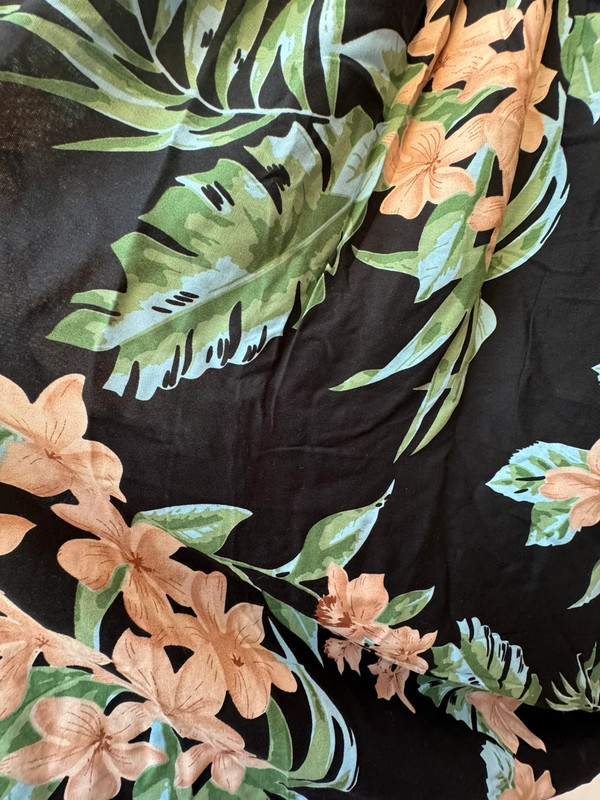 Robe longue SHEIN noire fleurie tropical XL - photo numéro 4