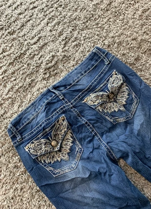 Jean Broderie Y2K coupe évasé taille XL flare - 2000s femme style miss me A746, merk: Vintage Dressing, staat: Heel goed, maat: XL / 42 / 14, € 22,00, € 23,80 inclusief Kopersbescherming Pro