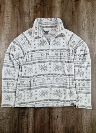 Polaire Eddie Bauer motif flocons gris demi-zip ultra douce taille M, merk: Vintage Dressing, staat: Heel goed, maat: M / 38 / 10, € 17,90, € 19,50 inclusief Kopersbescherming Pro
