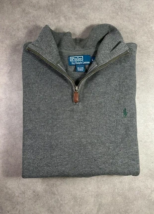 Pull camionneur 1/4 zip Ralph Lauren gris L col montant logo brodé sweater vintage homme casual, marke: Ralph Lauren, zustand: Sehr gut, größe: L, 45,50 €, 48,48 € inklusive Vinted-Käuferschutz