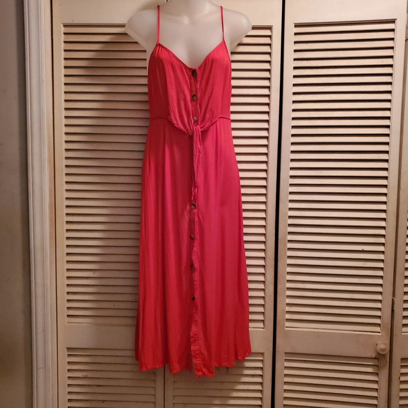 Ladies Sleeveless Red Dress Size S 1