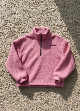 Pull polaire rose à fermeture zippée – style cozy & rétro, marque: ChocoLune, état: Très bon état, taille: S / 36 / 8, 38,99 €, 41,64 € Protection acheteurs incluse