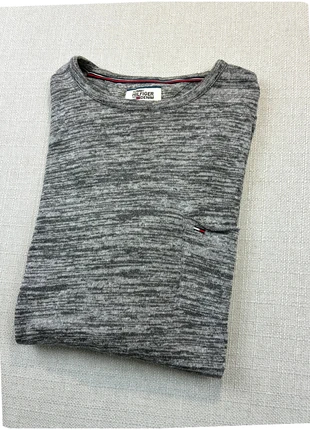 pull léger col rond Tommy Hilfiger gris chiné sweater casual chic élégant M crewneck, brand: Tommy Hilfiger, condition: Very good, size: M, €20.00, €21.70 includes Buyer Protection Pro