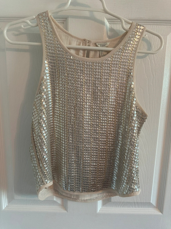 Forever 21 sequin sleeveless top 1