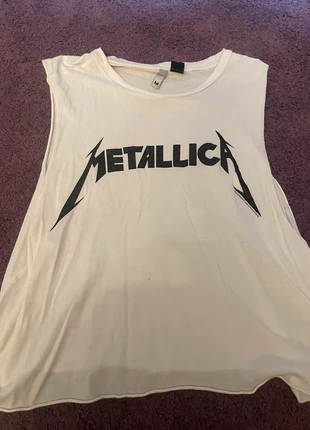 Metallica black and white cropped tank, brand: NO LABEL, condition: Very good, size: M / 10, £10.00, £11.20 includes Buyer Protection