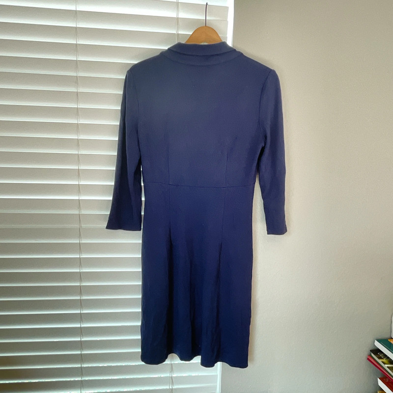 Calvin Klein Women’s Dress Blue Zipper w/ Pockets 3/4 Sleeve Size M (likely) 2