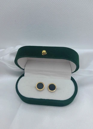 Boucles d'oreilles couleur or et noir en acier inoxydable, marque: Pour Moi, état: Neuf sans étiquette, 8,00 €, 9,10 € Protection acheteurs incluse