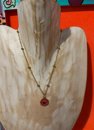 Ballchain ketting rose hart, merk: tribe vibe, staat: Nieuw met prijskaartje, € 5,00, € 5,95 inclusief Kopersbescherming