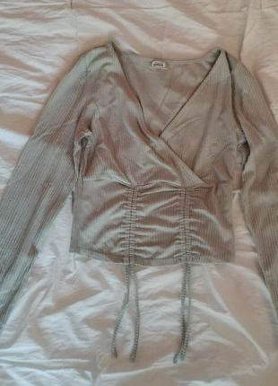 Top mente côtelé décolleté croisé, marque: Pimkie, état: Neuf sans étiquette, taille: XS / 34 / 6, 2,00 €, 2,80 € Protection acheteurs incluse