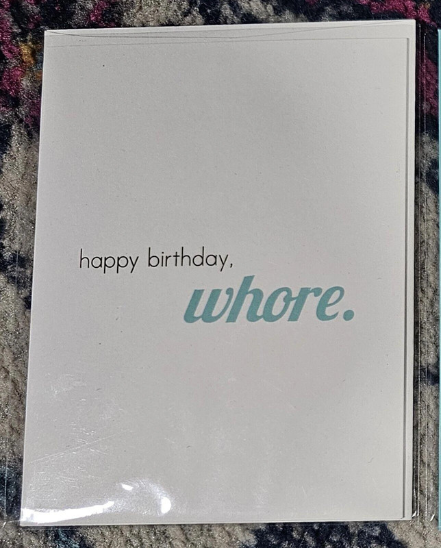 Sweet Perversion Happy Birthday, Wh*Re Card Envelope 1