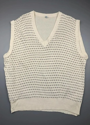 Pull sans manche vintage 80s tricot oversize unisexe crème Taille L, marque: Vintage Dressing, état: Très bon état, taille: L, 30,00 €, 32,20 € Protection acheteurs incluse