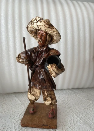 Figurine artisanale en fibres végétales – paysan vintage 27,5 cm, brand: sans, condition: Good, €15.00, €16.45 includes Buyer Protection