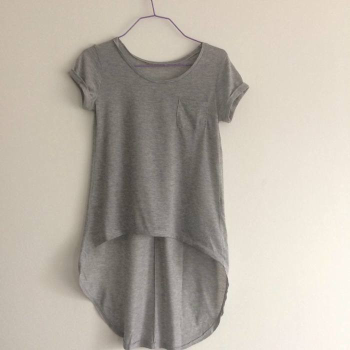 Tee-shirt asymétrique gris 1