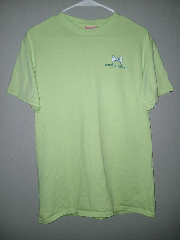 Simply Southern Let All That You Do Love Lime Green T Shirt 2