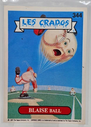 Carte Les Crados n°344 - Blaise Ball - 1987 - Topps, brand: Topps, condition: Very good, €5.90, €6.90 includes Buyer Protection Pro