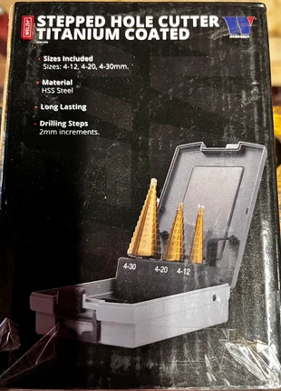 NEW Stepped Hole Cutter, Titanium Plated, brand: Welzh, condition: New with tags, €30.00, €32.20 includes Buyer Protection