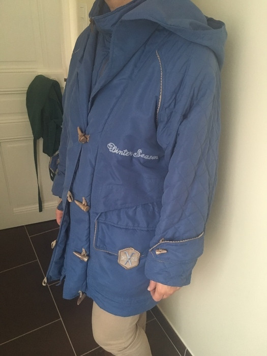 manteau Bleu capuches poches Taille S-M 1