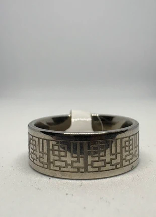 💍 Bague acier argenté à motif grec – inspiration antique et chic, condition: New without tags, size: 20.2 mm Ø, €6.00, €7.00 includes Buyer Protection Pro