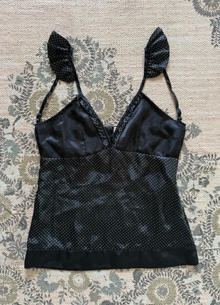 polka dot babydoll top - 2000s vintage lingerie cami top - satin tank top <333, marque: y2k, état: Très bon état, taille: M / 38 / 10, 10,00 €, 11,20 € Protection acheteurs (Pro) incluse