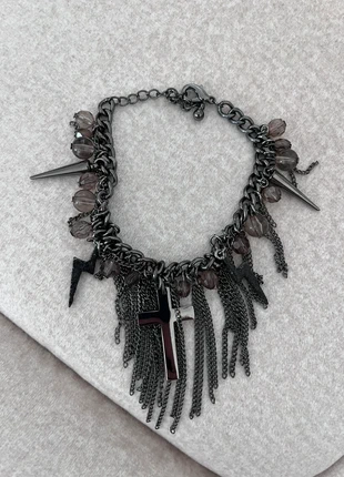 Bracelet chic rock argenté noir, marque: Vintage Dressing, état: Neuf sans étiquette, 5,00 €, 5,95 € Protection acheteurs incluse