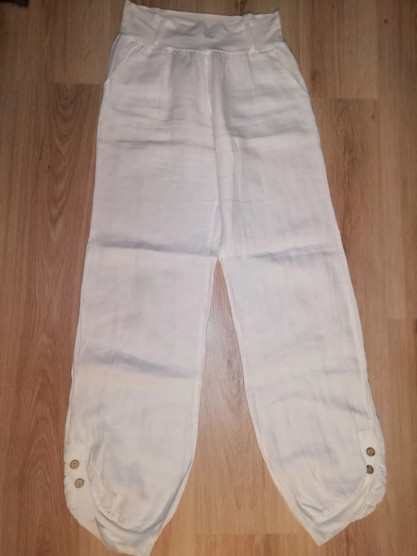 Pantalon blanc en lin  1