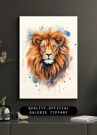 Affiche – Lion Aquarelle A3, marca: Fait Main, estado: Muito bom, €10.00, €11.20 inclui Proteção do Comprador Pro