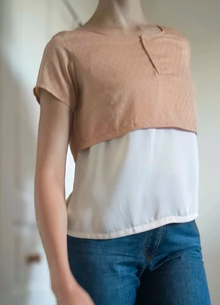 Joli blouse en soie, neuve, 1060 Clothes bicolore - Taille, marca: 1060 Clothes, estado: Nuevo sin etiquetas, tamaño: L / 40 / 12, 12,50 €, 13,83 € Protección al comprador incluida