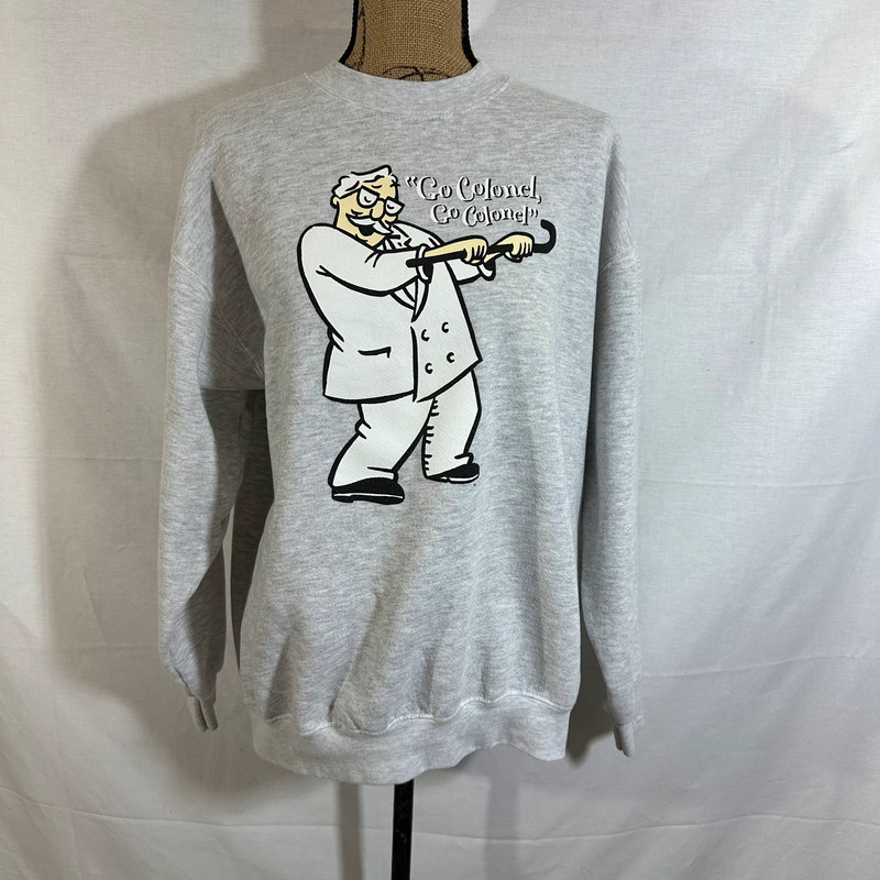 Vintage 90s KFC Go Colonel Grey Pullover Crewneck 1