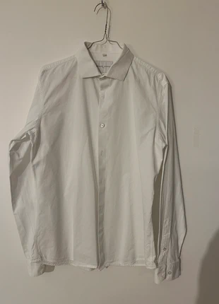 Chemise costume popeline blanche première manche coton 40 M, marca: Première manche, estado: Muy bueno, tamaño: M, 18,00 €, 19,60 € Protección al comprador incluida