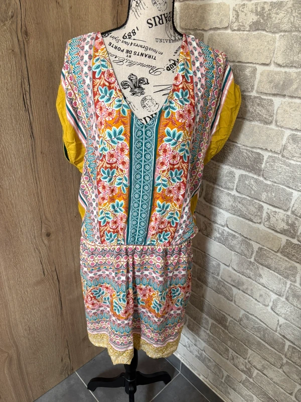 Robe bohème à imprimés floraux et ethnique taille 42/44